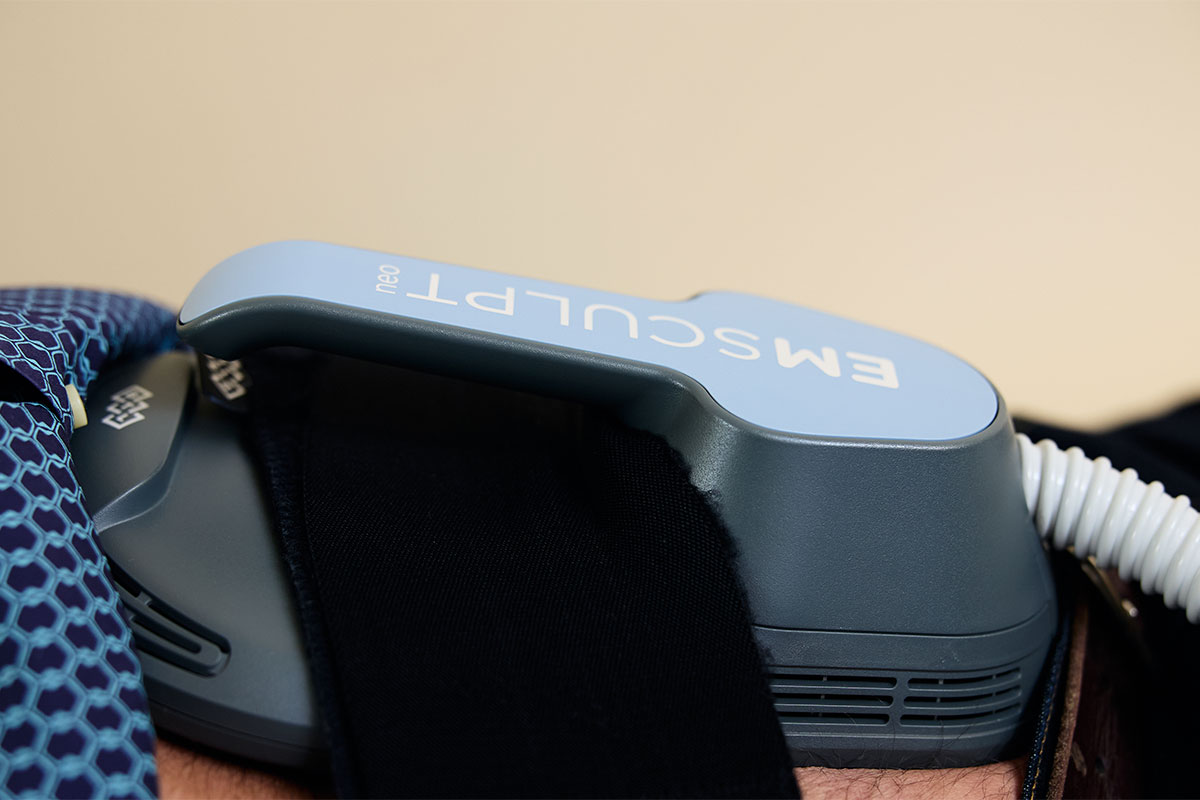 A close up of part of the device for EMSCULPT NEO in Arlington, Memphis, and Olive Branch